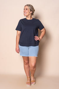 Farrah SS Tee in Dark Sapphire - Foxwood