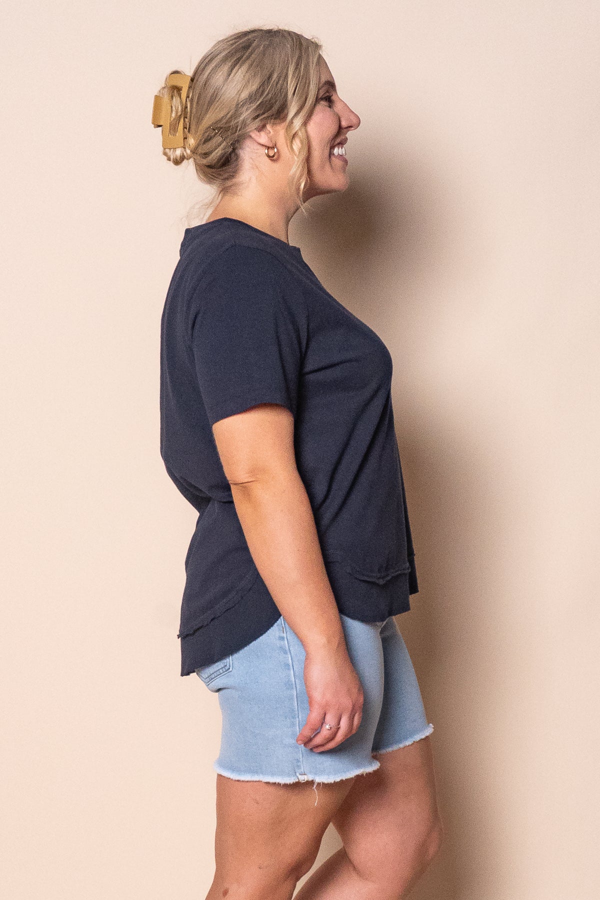 Farrah SS Tee in Dark Sapphire - Foxwood