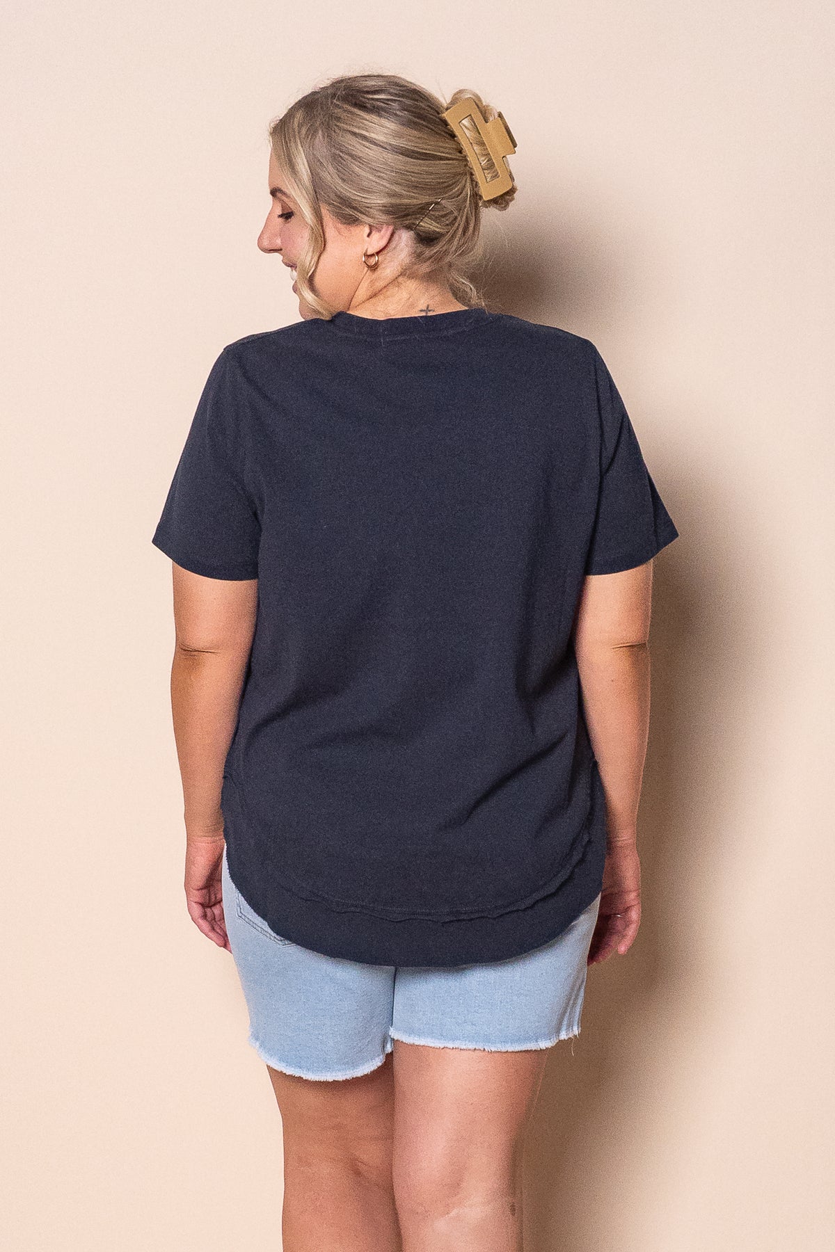 Farrah SS Tee in Dark Sapphire - Foxwood