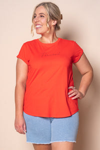 Signature Tee in Tangelo - Foxwood