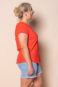 Signature Tee in Tangelo - Foxwood