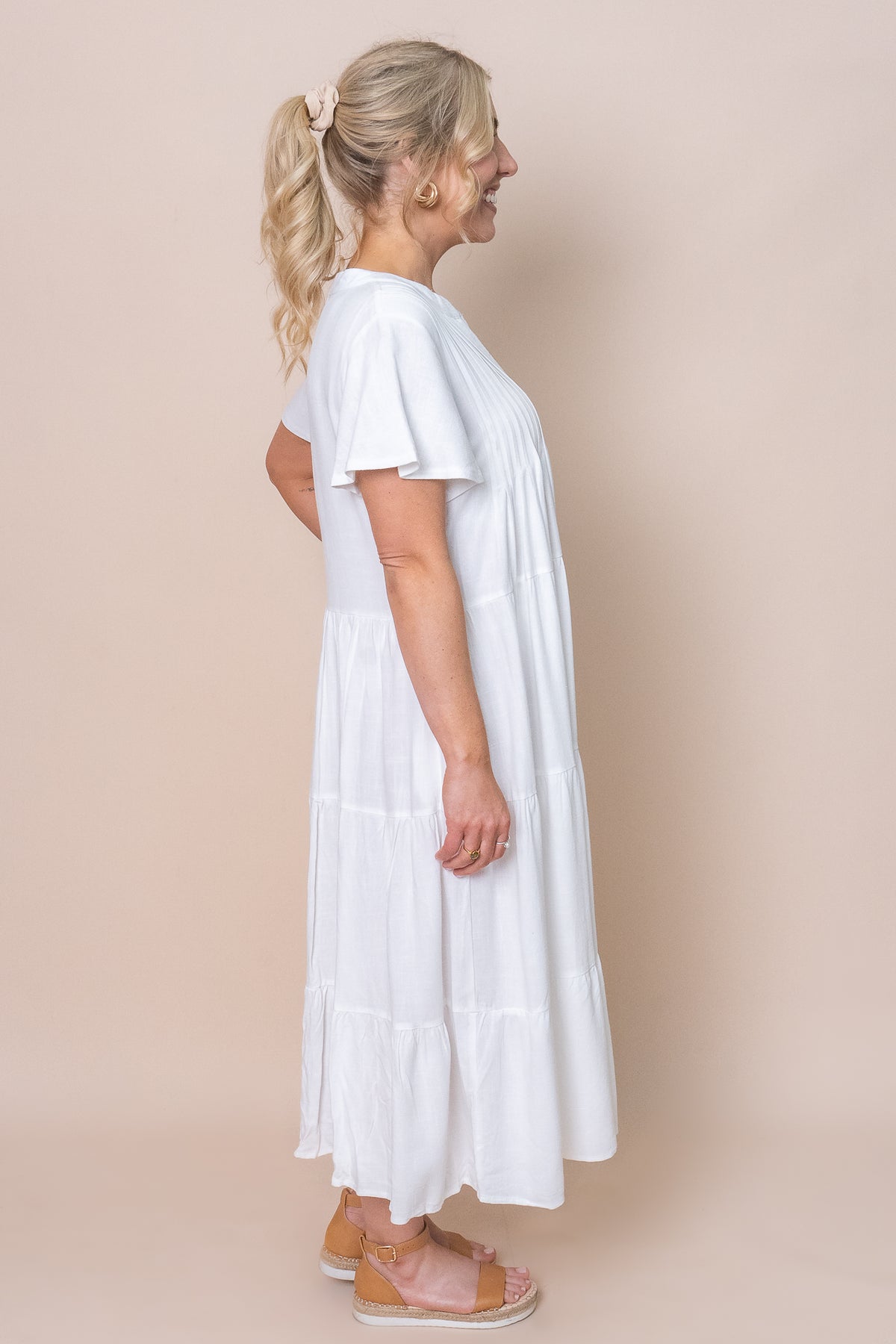 Kellie Dress in White - Final Sale