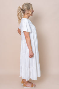 Kellie Dress in White - Final Sale