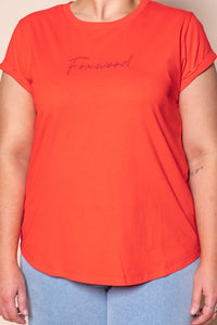 Signature Tee in Tangelo - Foxwood