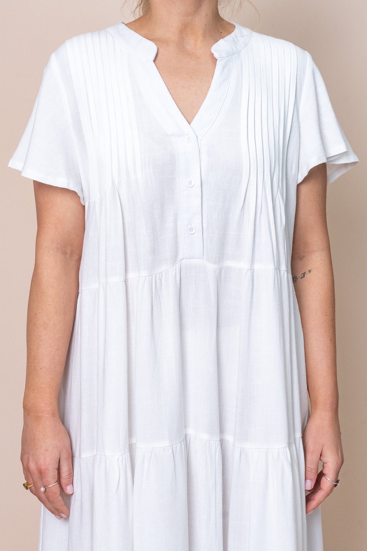 Kellie Dress in White - Final Sale