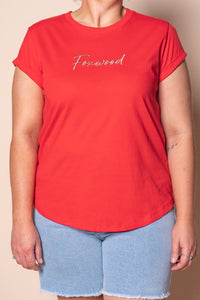 Signature Contrast Tee in Red - Foxwood