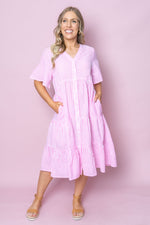 Rosalie Dress in Bright Pink