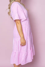 Rosalie Dress in Bright Pink