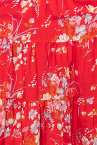 Hillary Midi Dress in Red