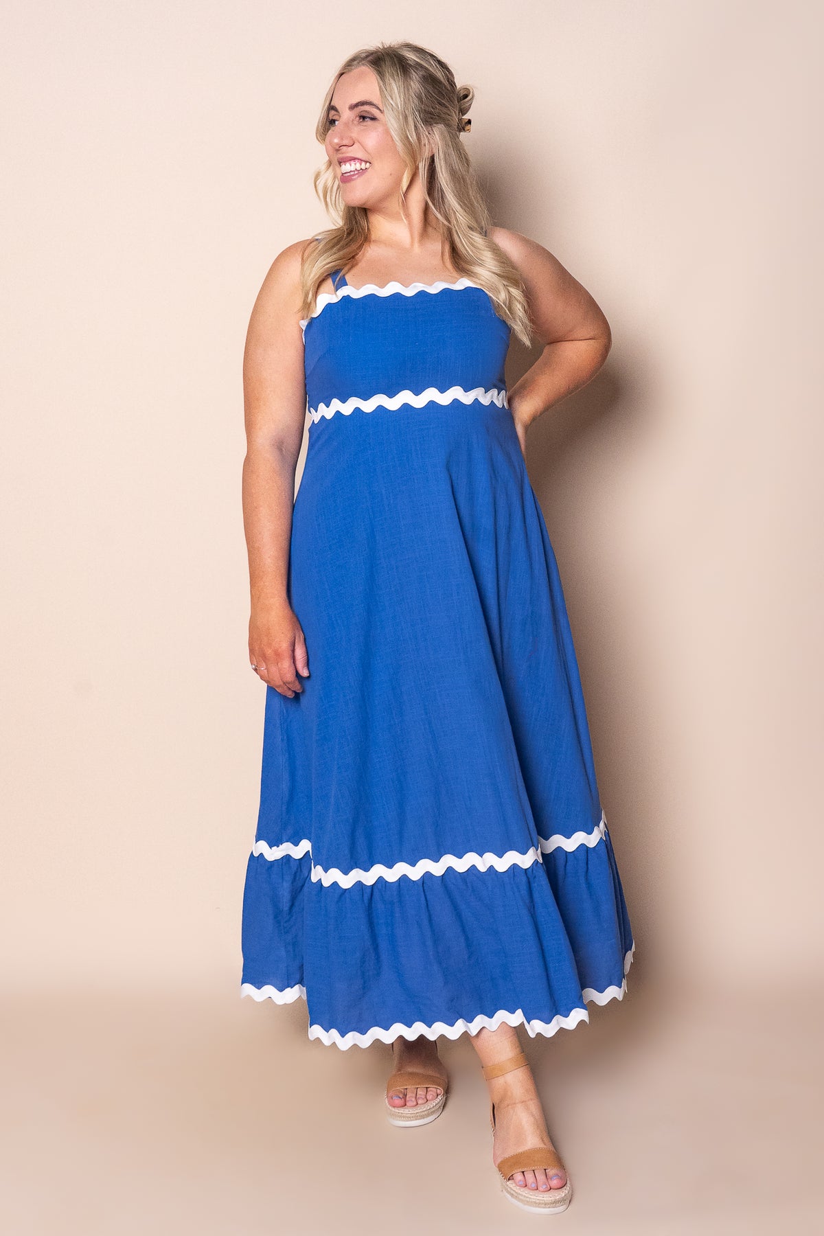 Mira Maxi Dress in Cobalt Blue