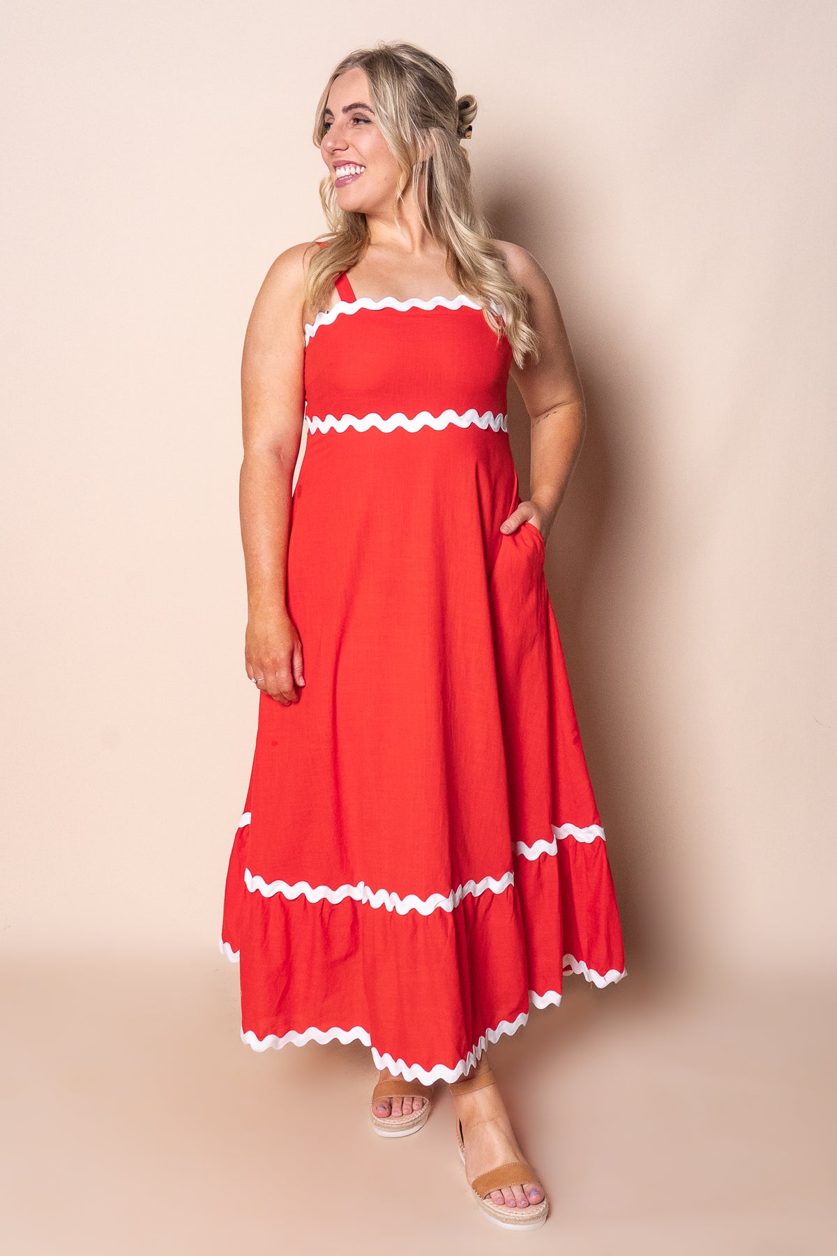 Mira Maxi Dress in Red