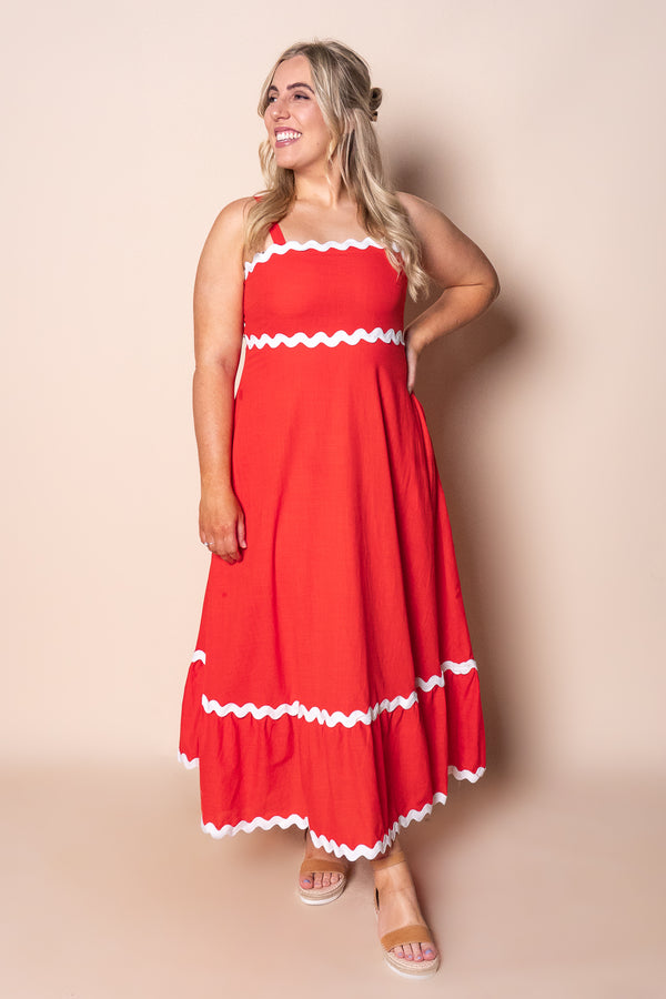 Mira Maxi Dress in Red