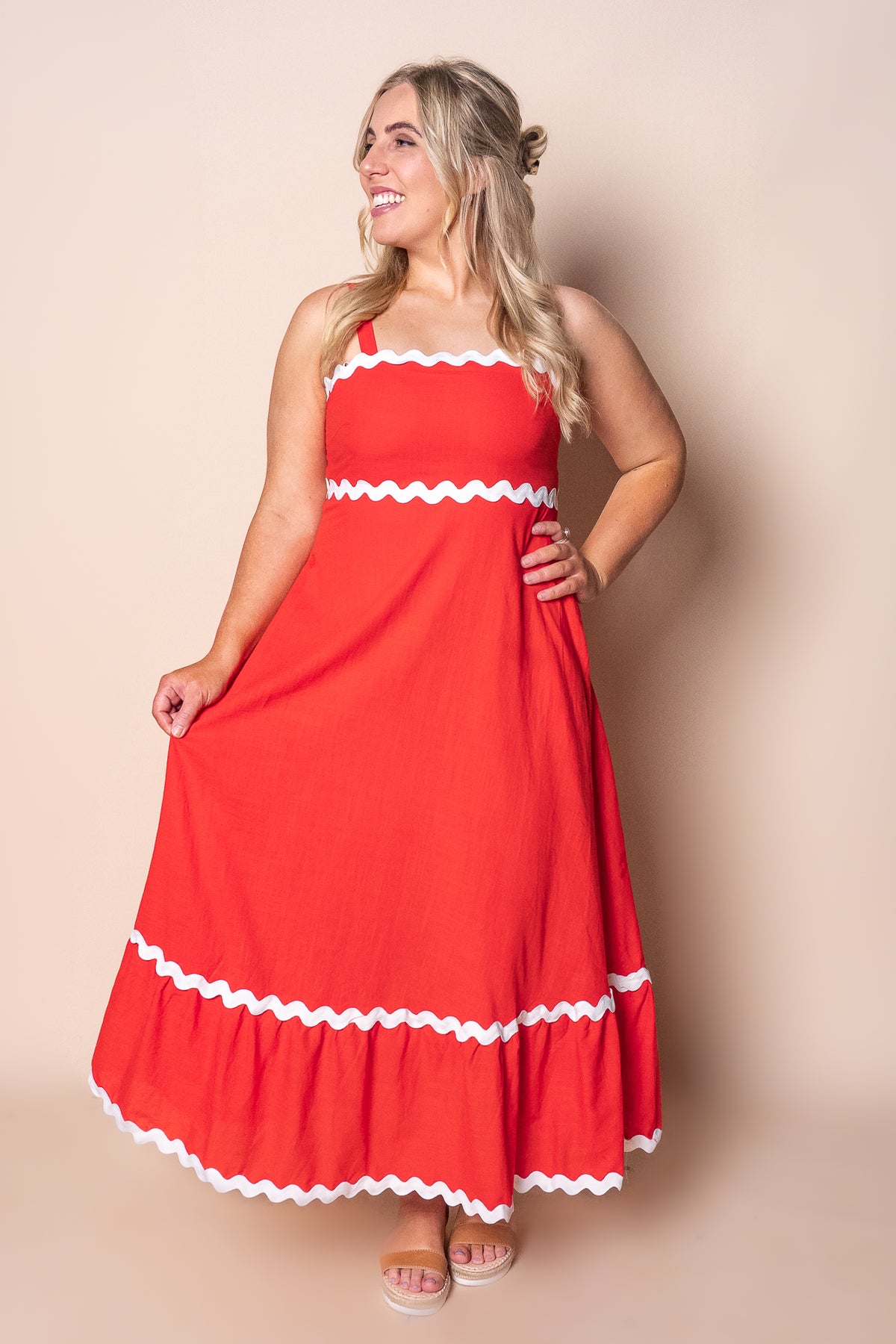 Mira Maxi Dress in Red