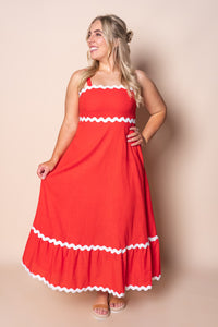 Mira Maxi Dress in Red
