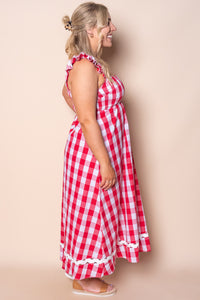 Jovie Midi Dress in Red