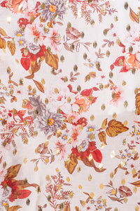 Bridie Midi Dress in White Multi