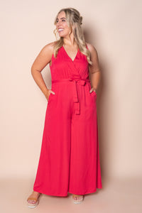 Inga Wrap Jumpsuit in Red