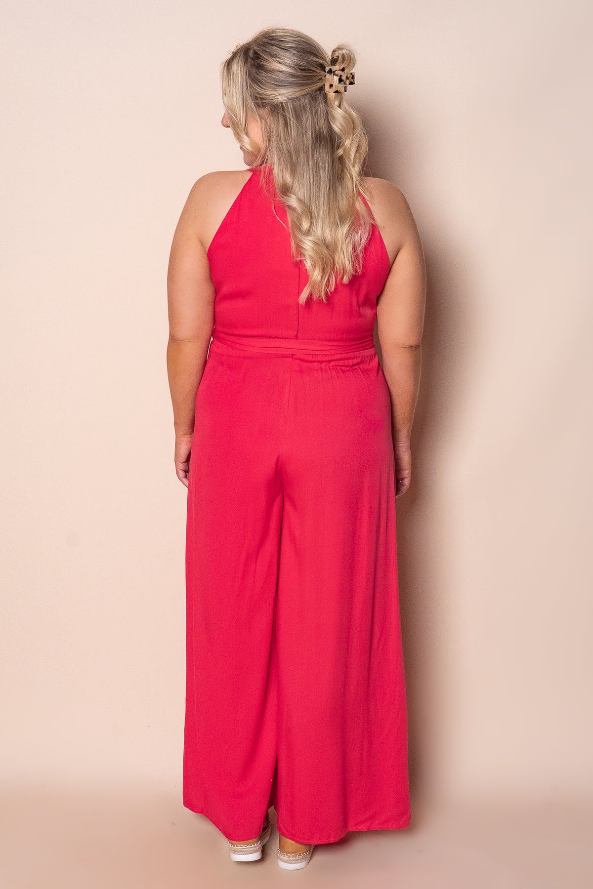 Inga Wrap Jumpsuit in Red