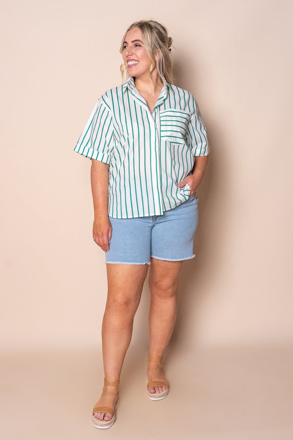 Lola Striped Shirt in White