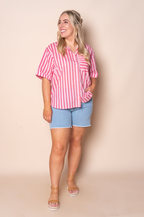 Lola Striped Shirt in Pink