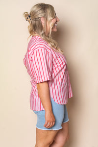 Lola Striped Shirt in Pink