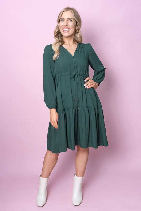 Dixie Dress in Forest Green