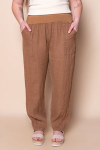 Sadie Linen Pants in Tan
