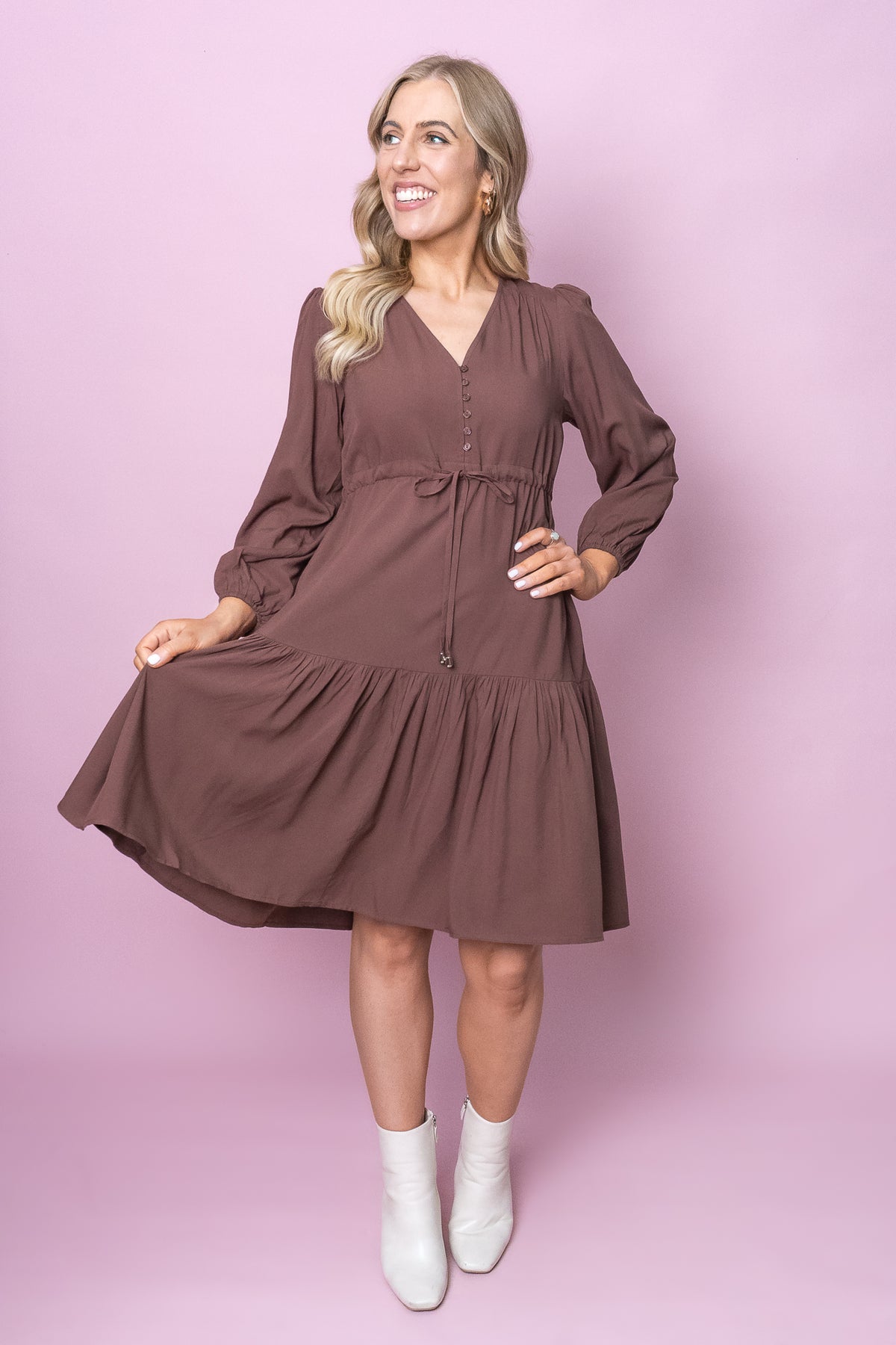 Dixie Dress in Chocolate