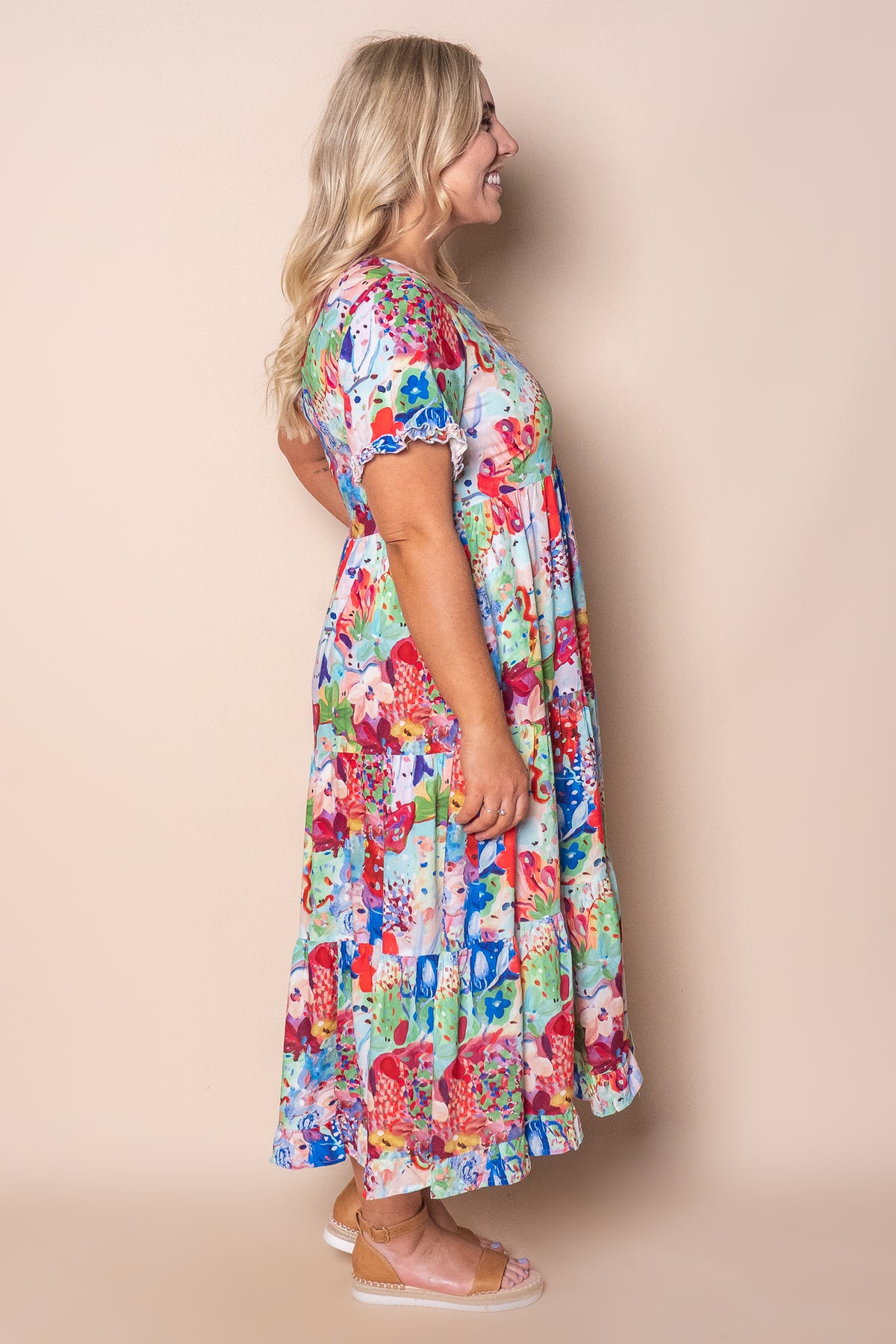 Camilla Midi Dress in Red