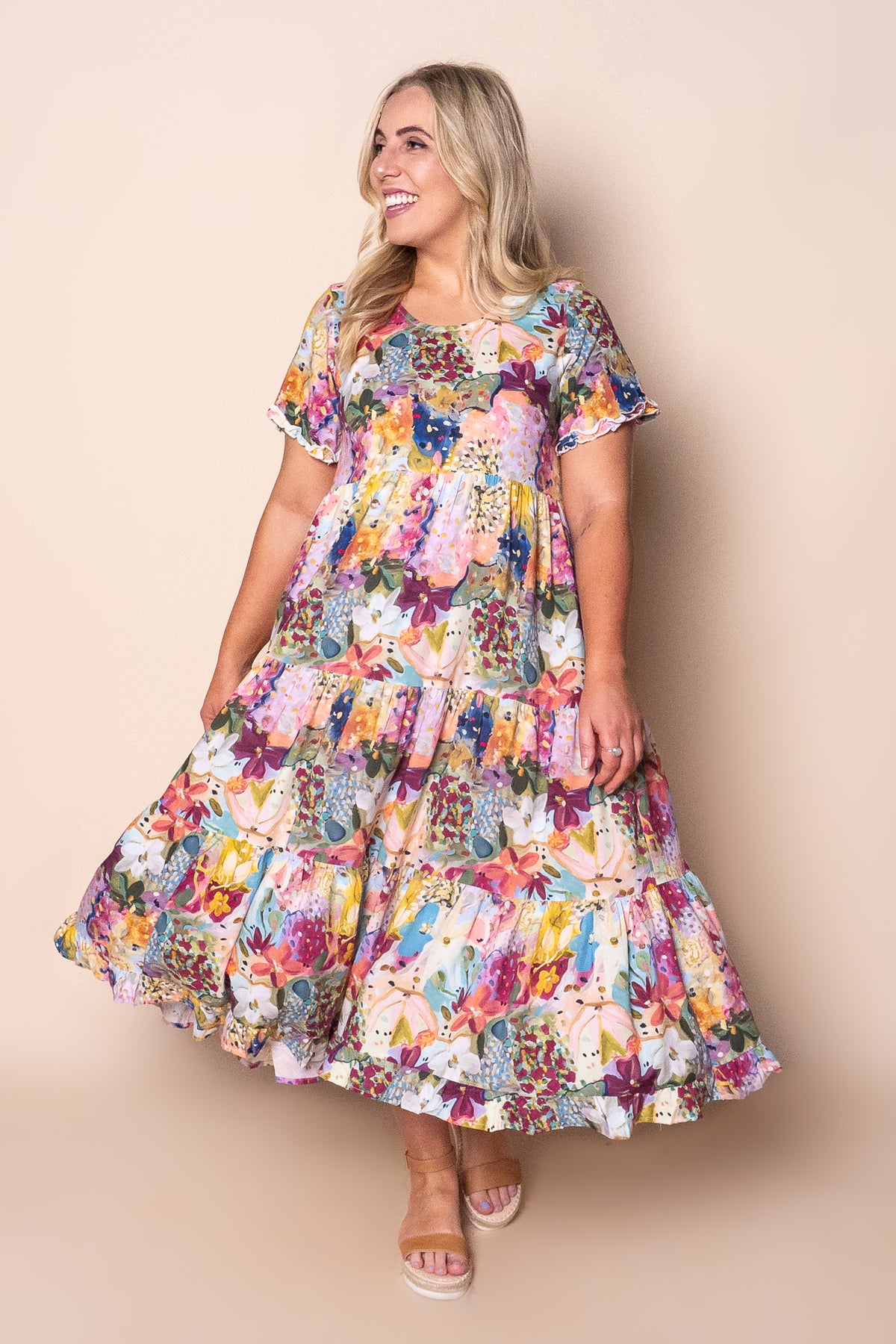 Camilla Midi Dress in Pink