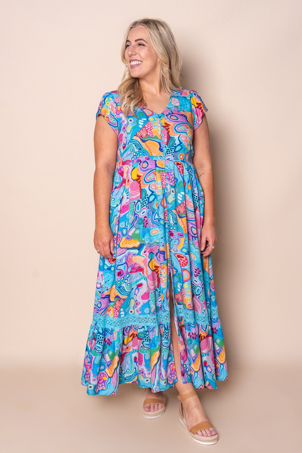 Dita Maxi Dress in Turquoise