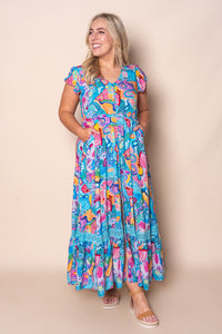 Dita Maxi Dress in Turquoise