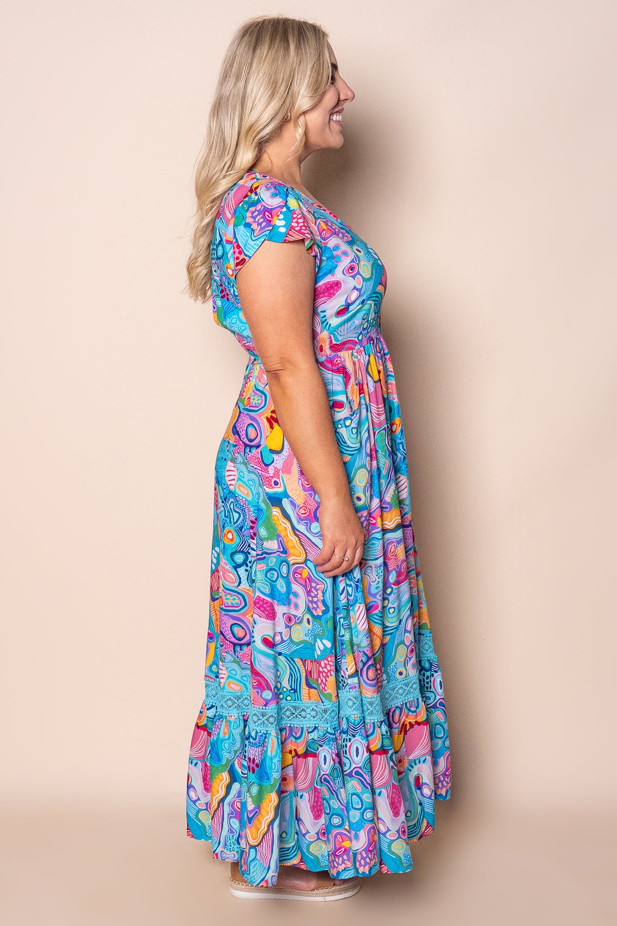 Dita Maxi Dress in Turquoise