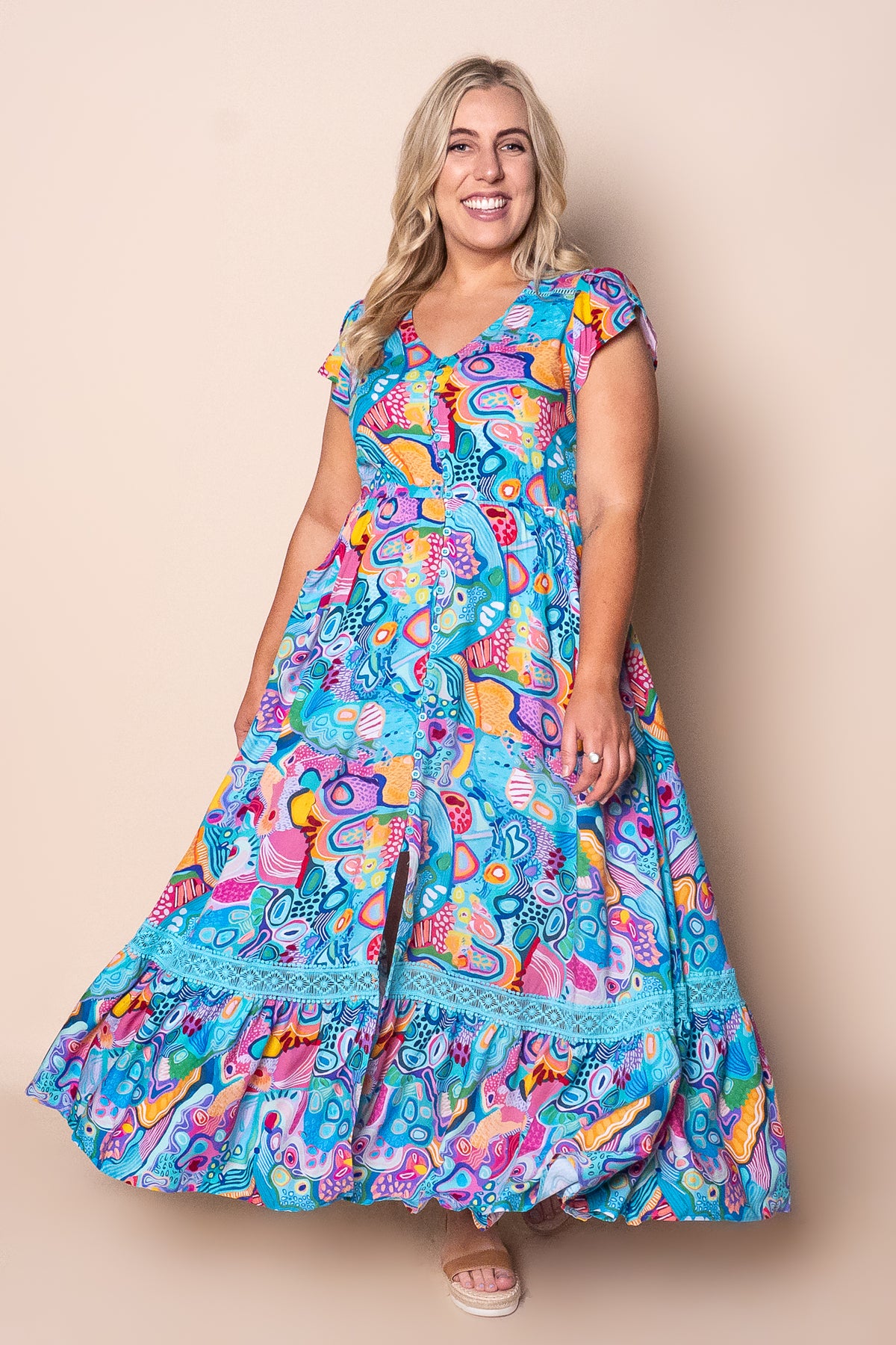 Dita Maxi Dress in Turquoise