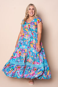Dita Maxi Dress in Turquoise