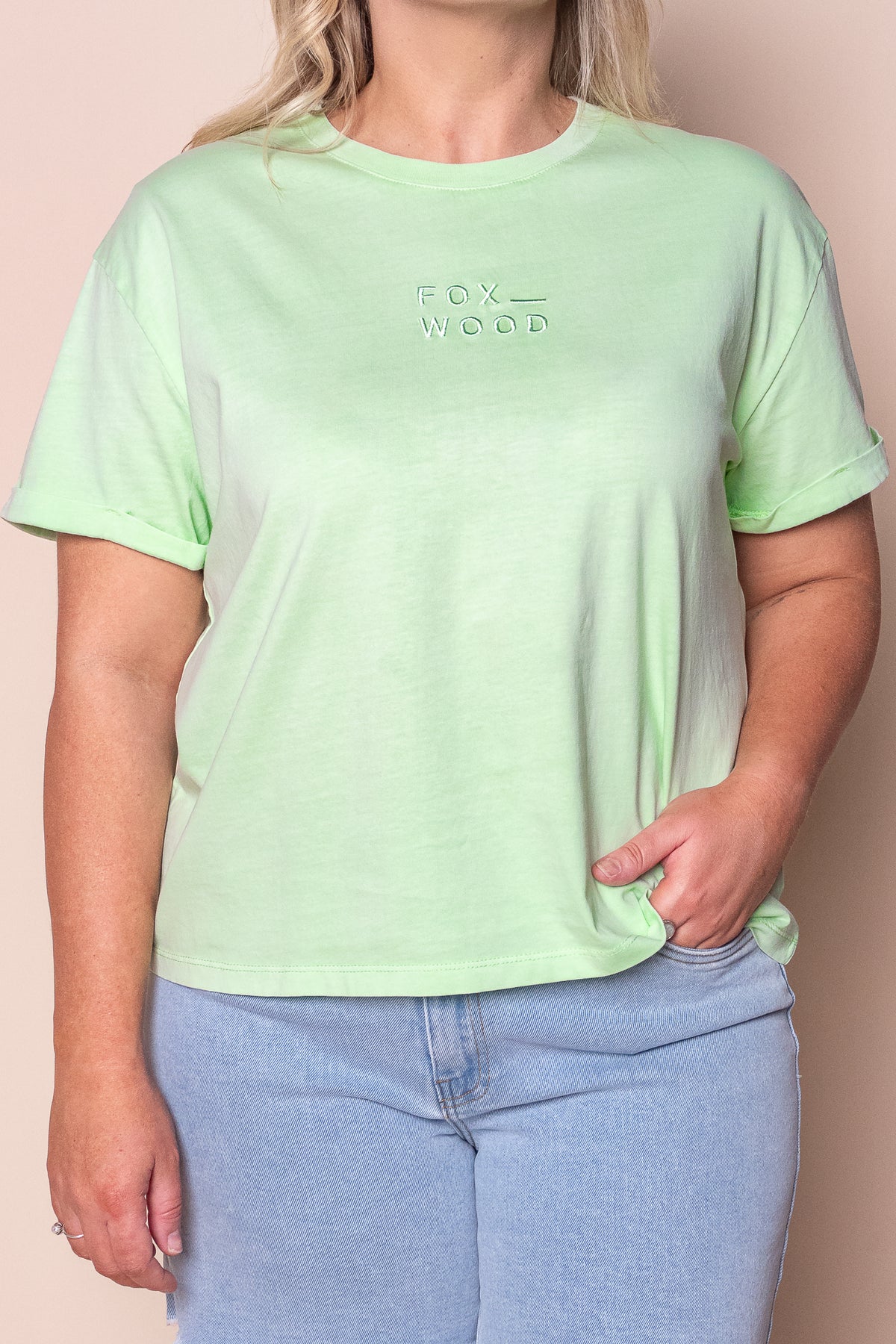 Huntleigh O/S Tee in Mint - Foxwood