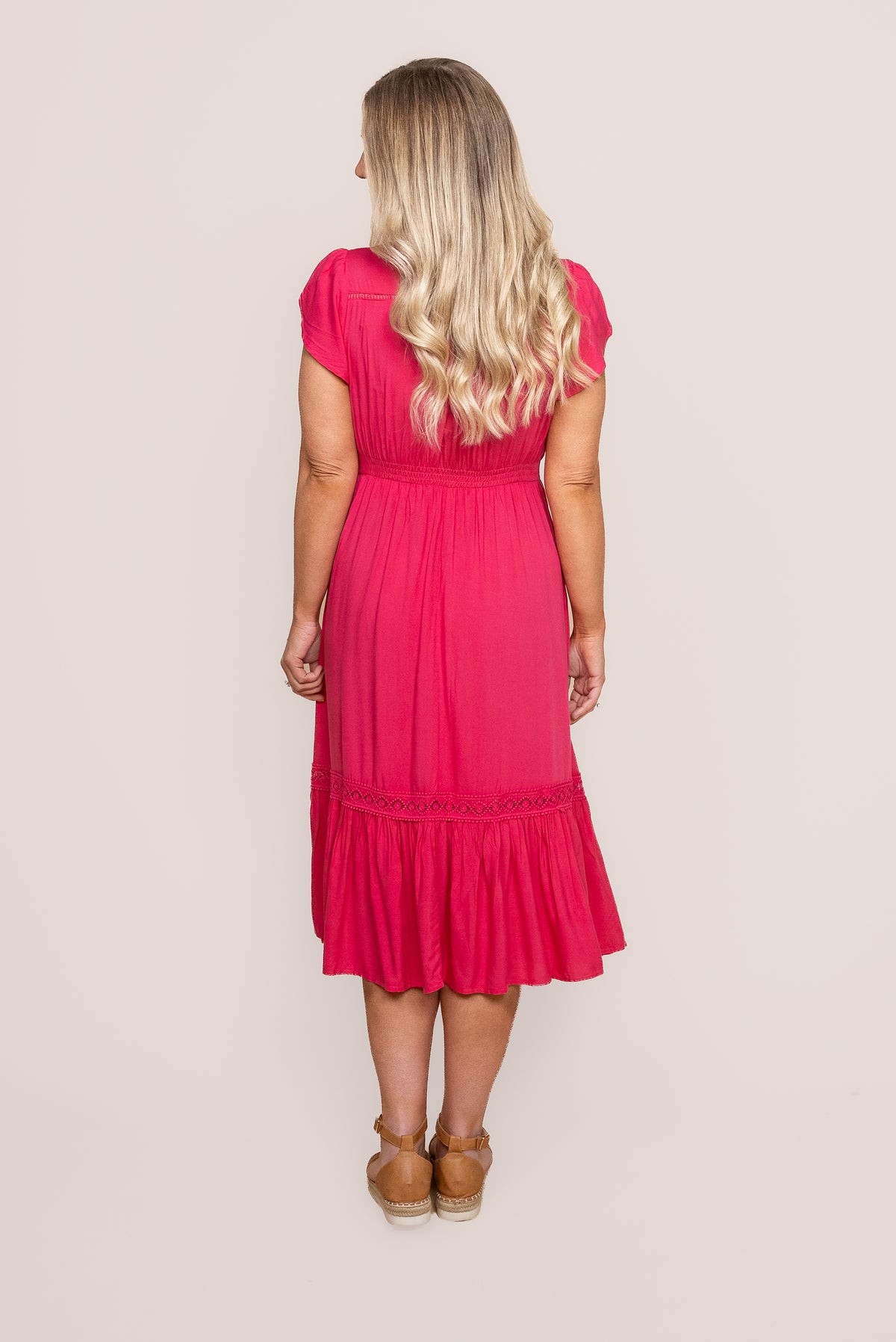 Genie Midi Dress in Lipstick