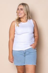 Iris Tank in White - Foxwood