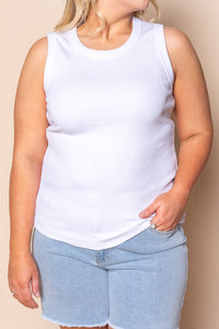 Iris Tank in White - Foxwood