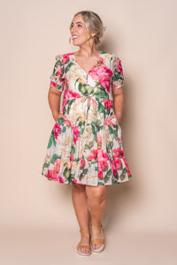 Ginger Floral Dress in Pink Multi