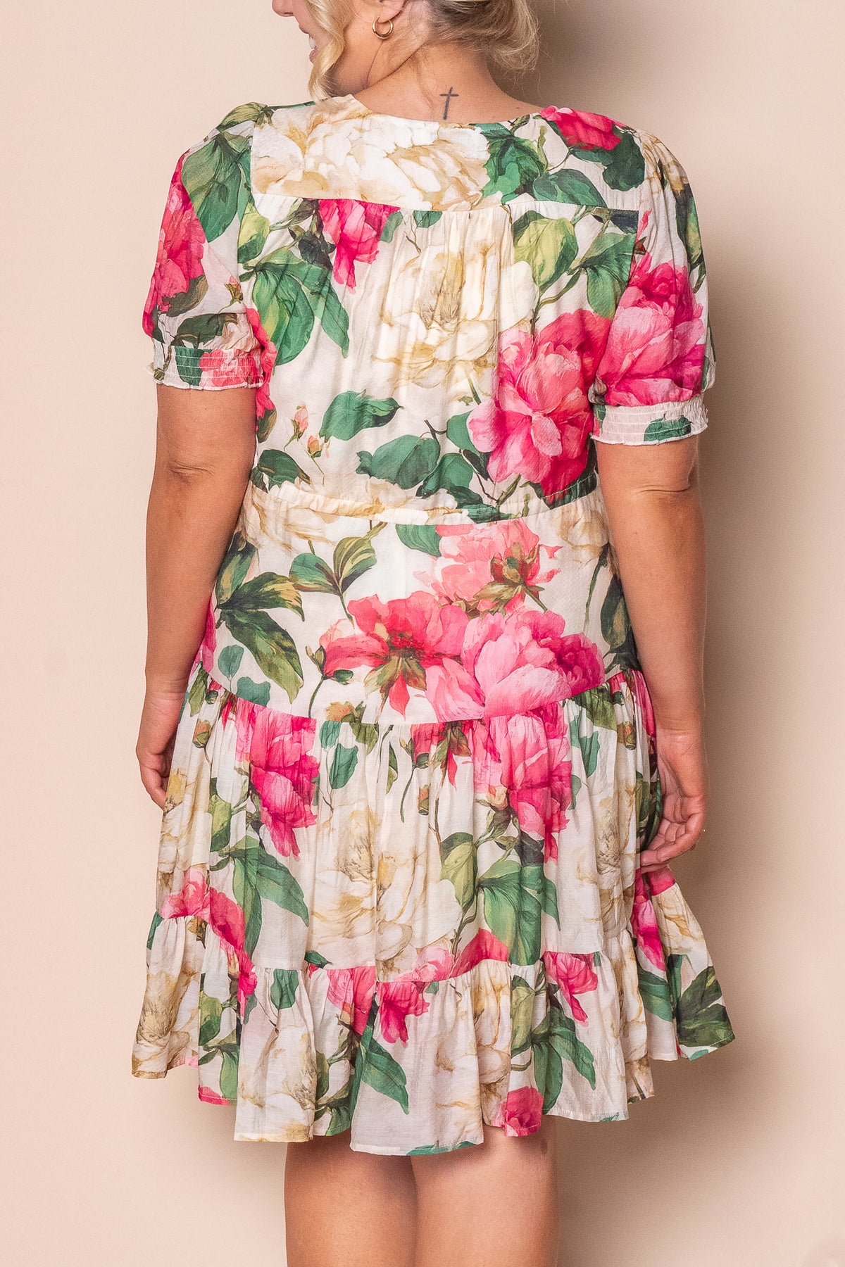 Ginger Floral Dress in Pink Multi