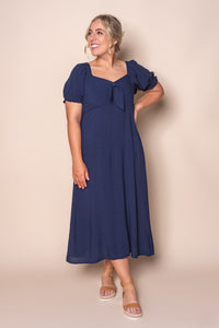 Sienna Midi Dress in Navy