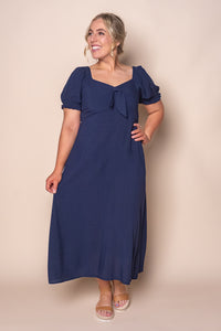Sienna Midi Dress in Navy