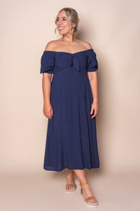 Sienna Midi Dress in Navy