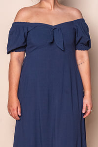Sienna Midi Dress in Navy