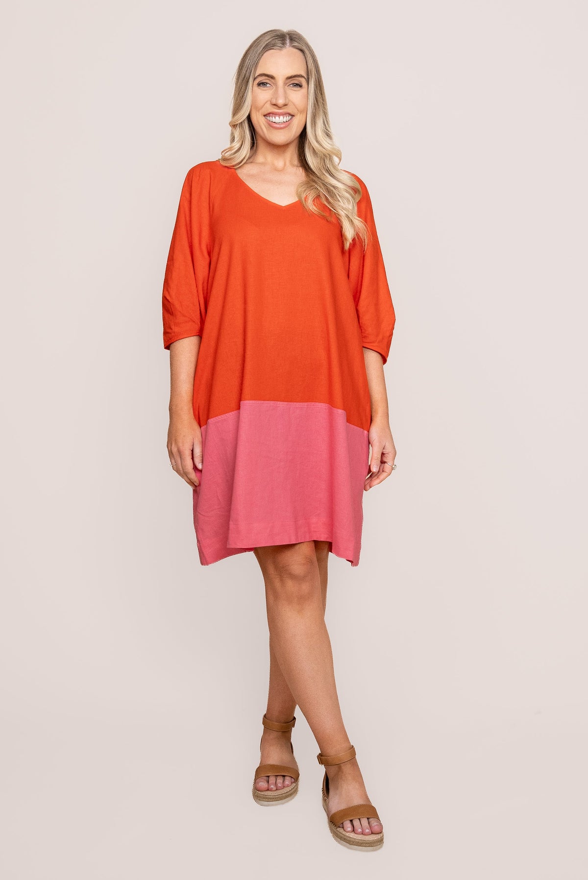 Bella Dress in Tangelo - Elm