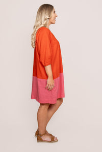 Bella Dress in Tangelo - Elm