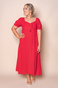 Sienna Midi Dress in Red