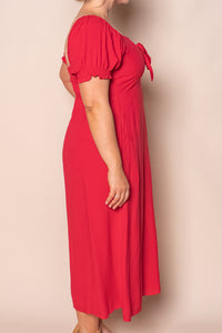 Sienna Midi Dress in Red