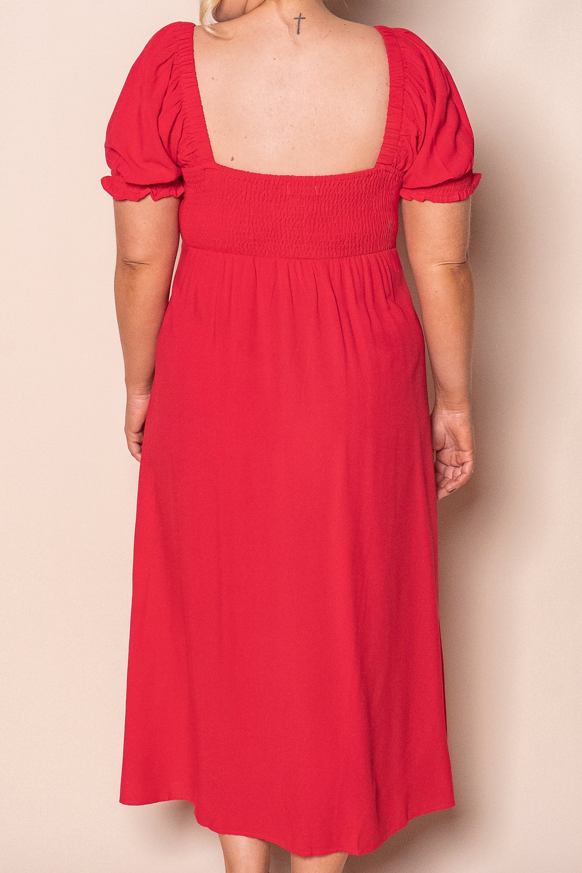 Sienna Midi Dress in Red